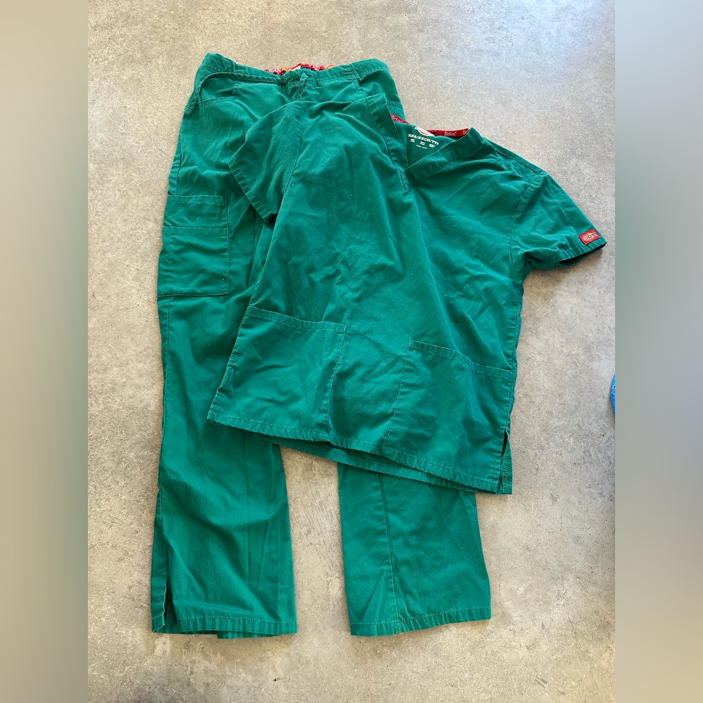 Dickies Set Green Scrubs Lightweight Durable